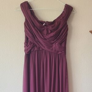 Elegant David's Bridal Burgundy Dress